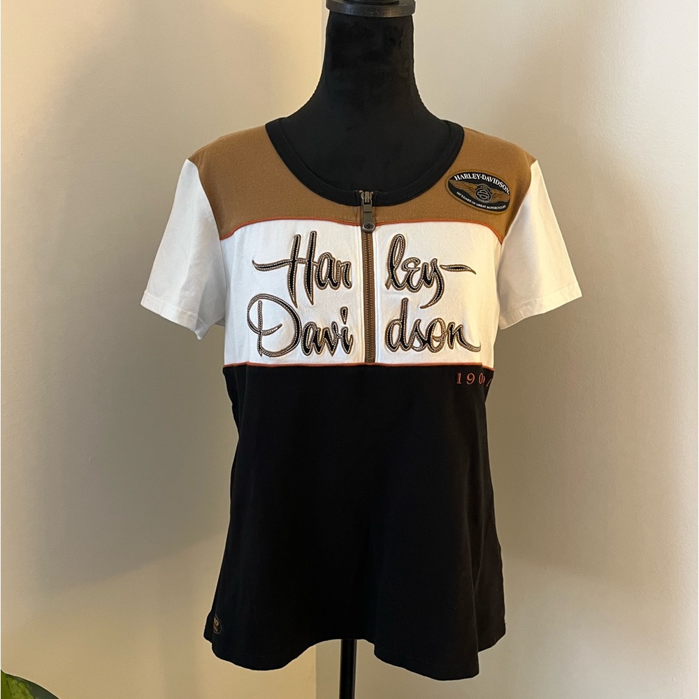 Harley Davidson 110th Anniversary-Half Zip Shirt-Women’s XL